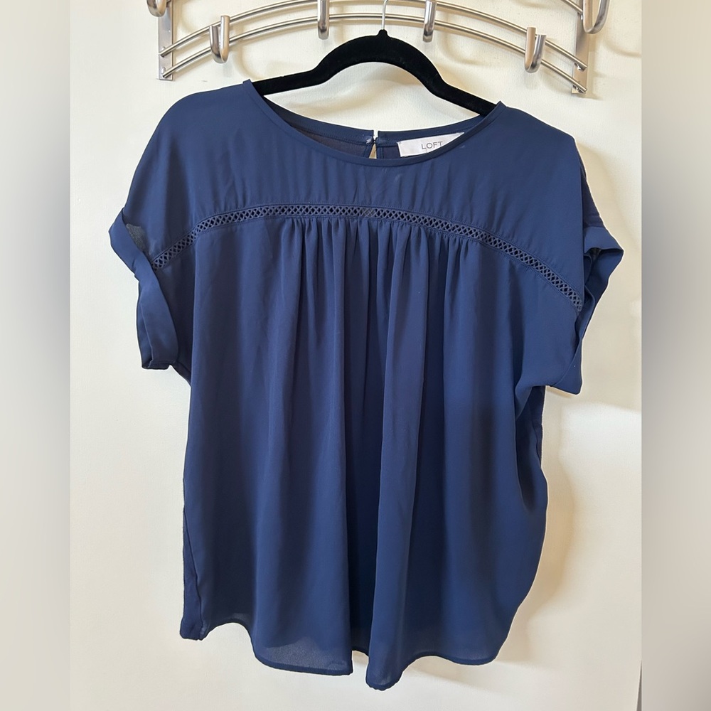 LOFT Navy Top Size Medium